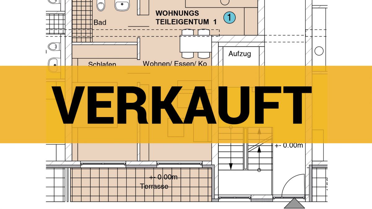 Grundriss einer Wohnung - verkauft
