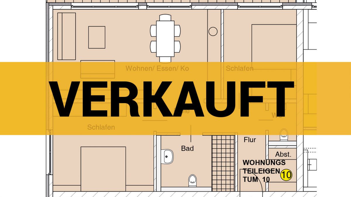 Grundriss einer Wohnung - verkauft
