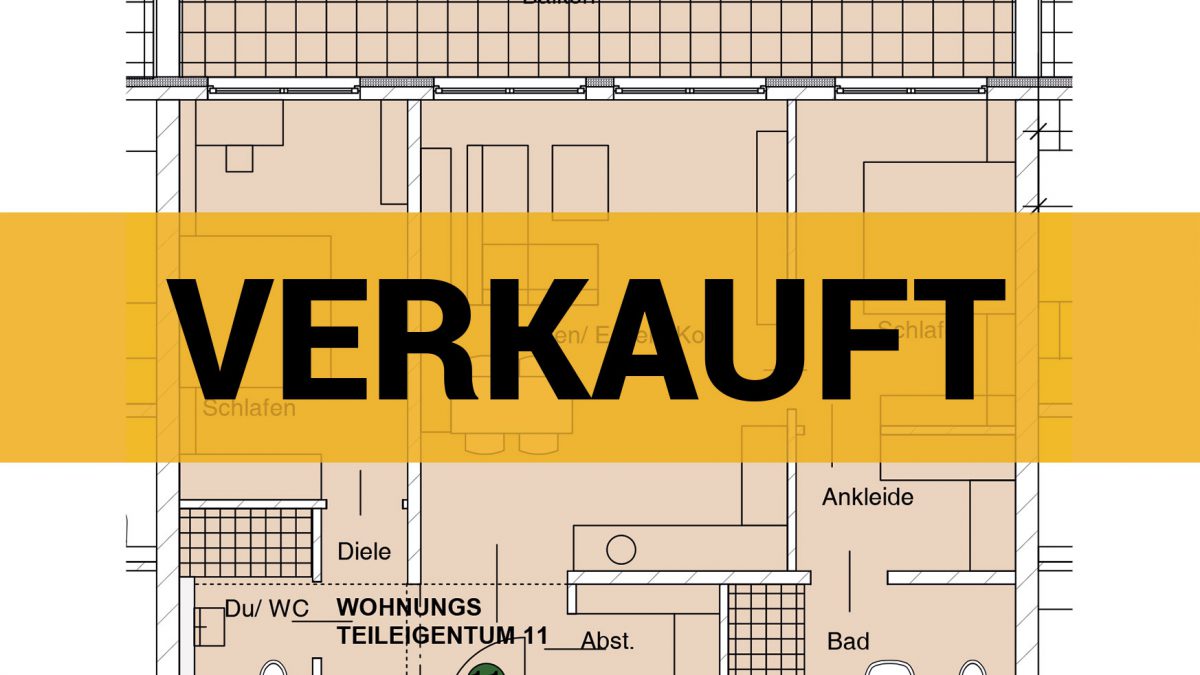Grundriss einer Wohnung - verkauft