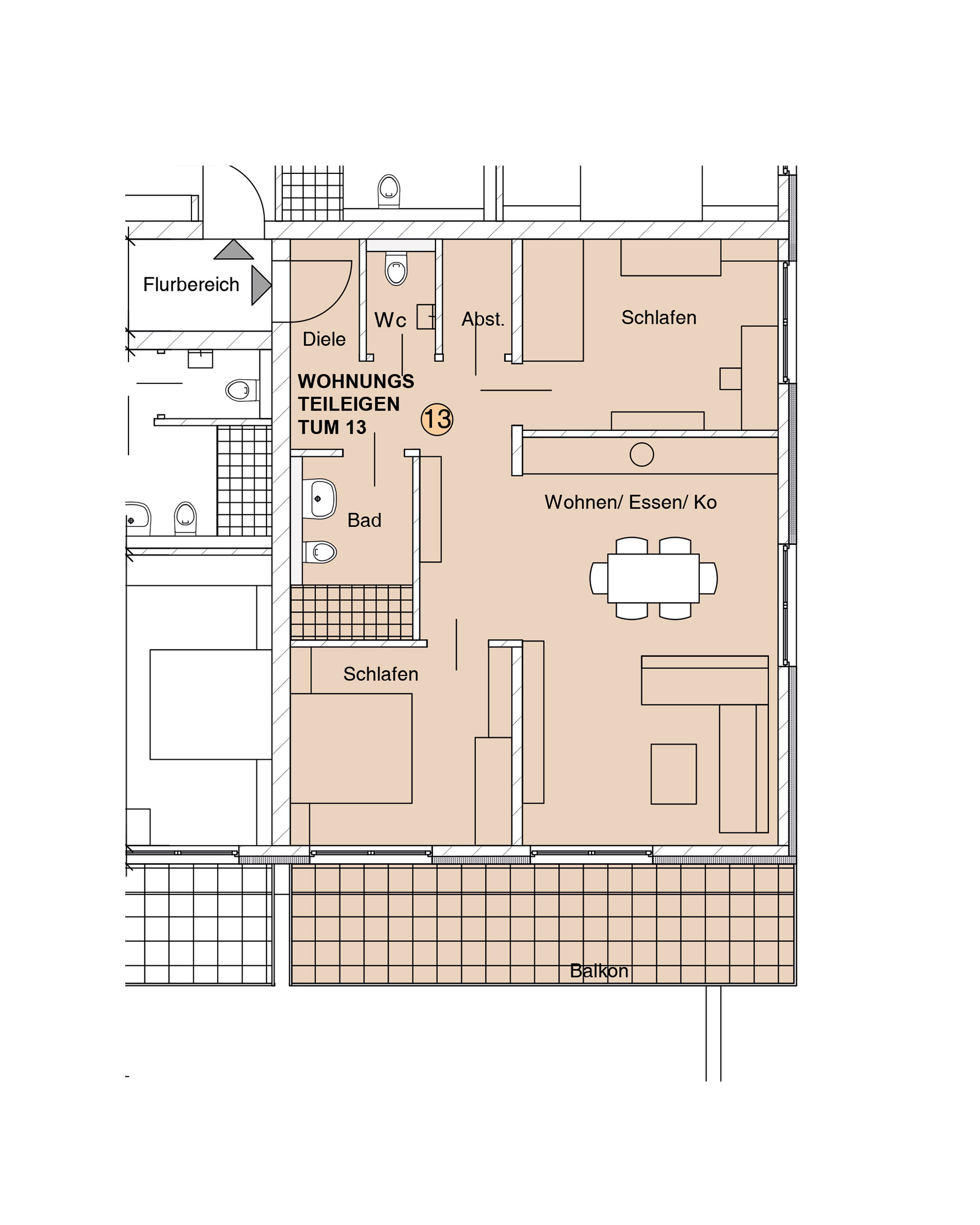 nowiBAU Grundriss einer Wohnung