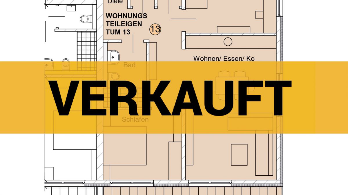 Grundriss einer Wohnung - verkauft