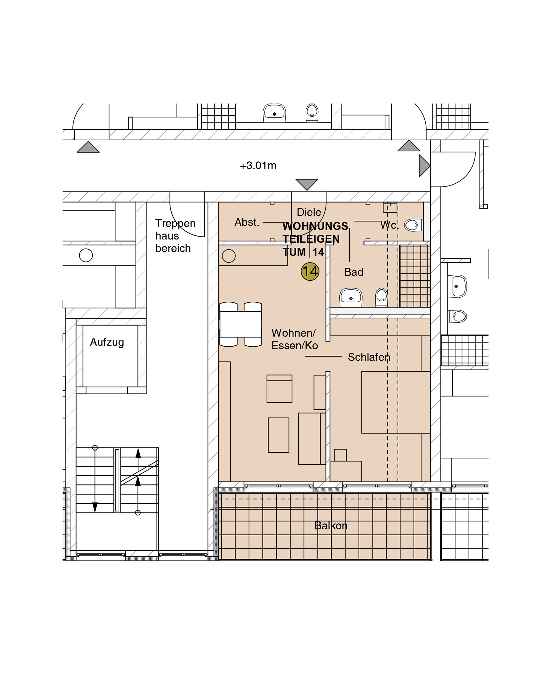 nowiBAU Grundriss einer Wohnung