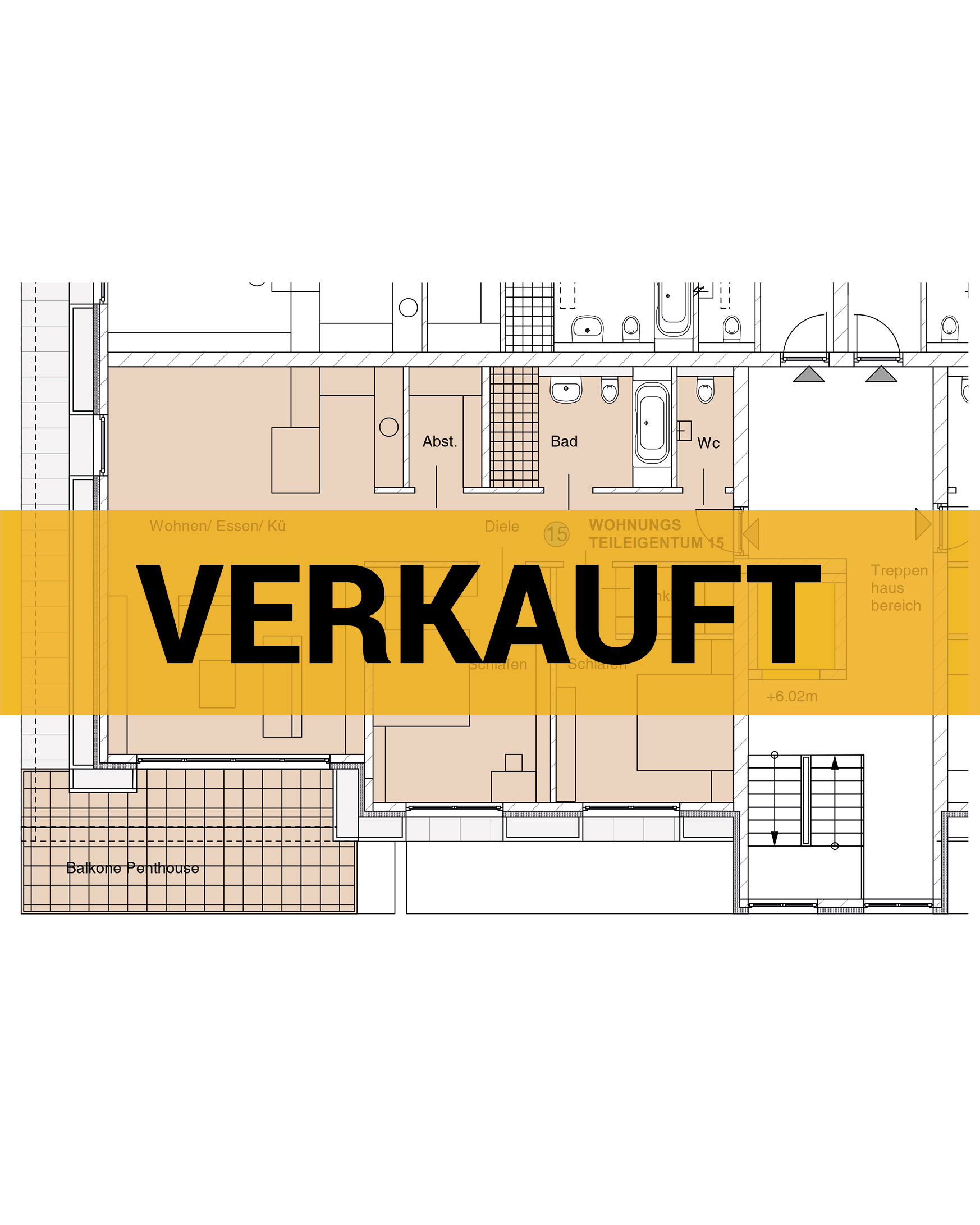 nowiBAU Grundriss einer Wohnung - verkauft