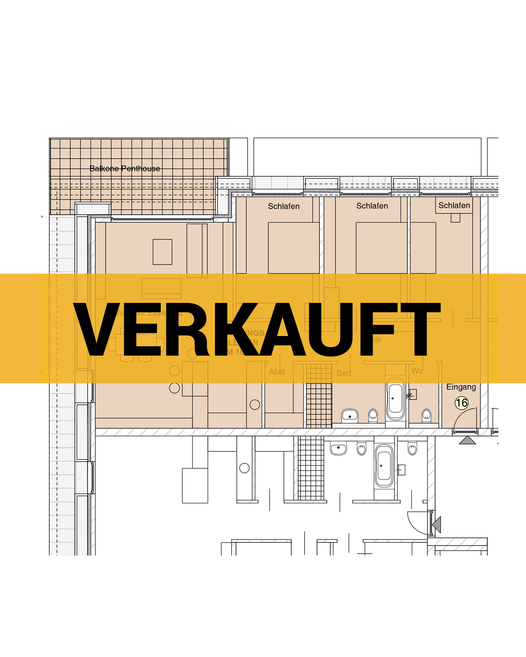 nowiBAU Grundriss einer Wohnung - verkauft