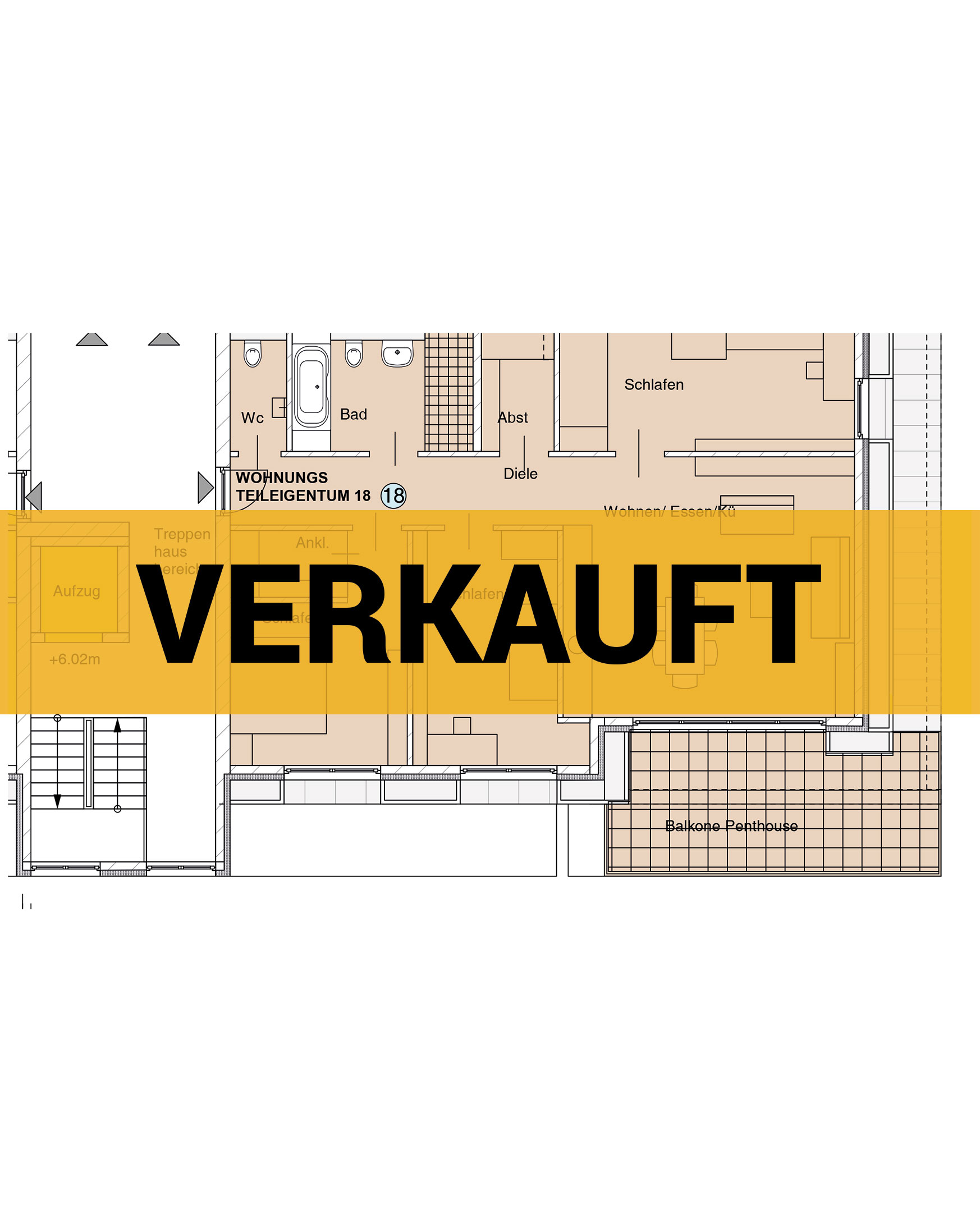 nowiBAU Grundriss einer Wohnung - verkauft