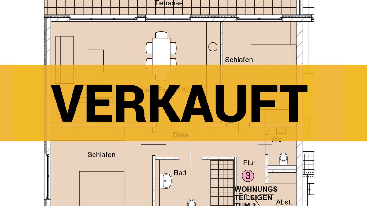Grundriss einer Wohnung - verkauft