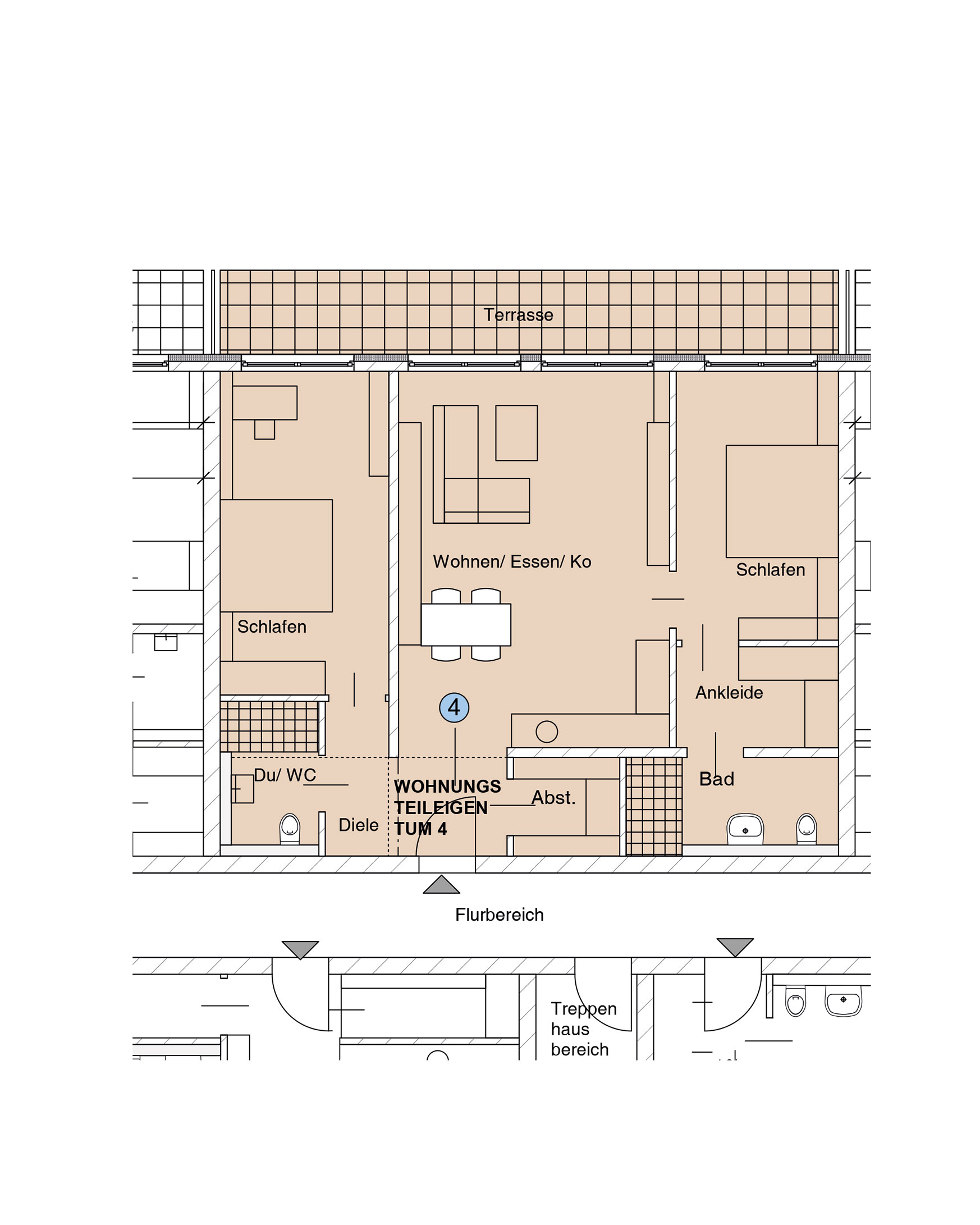 Grundriss einer Wohnung