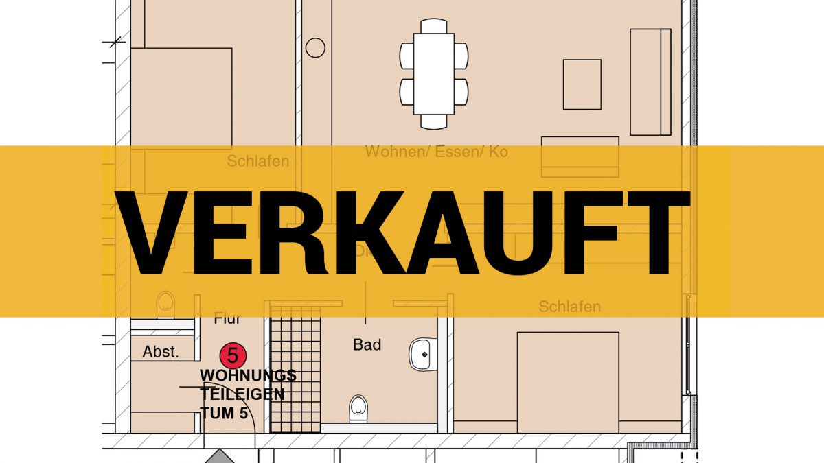 Grundriss einer Wohnung - verkauft