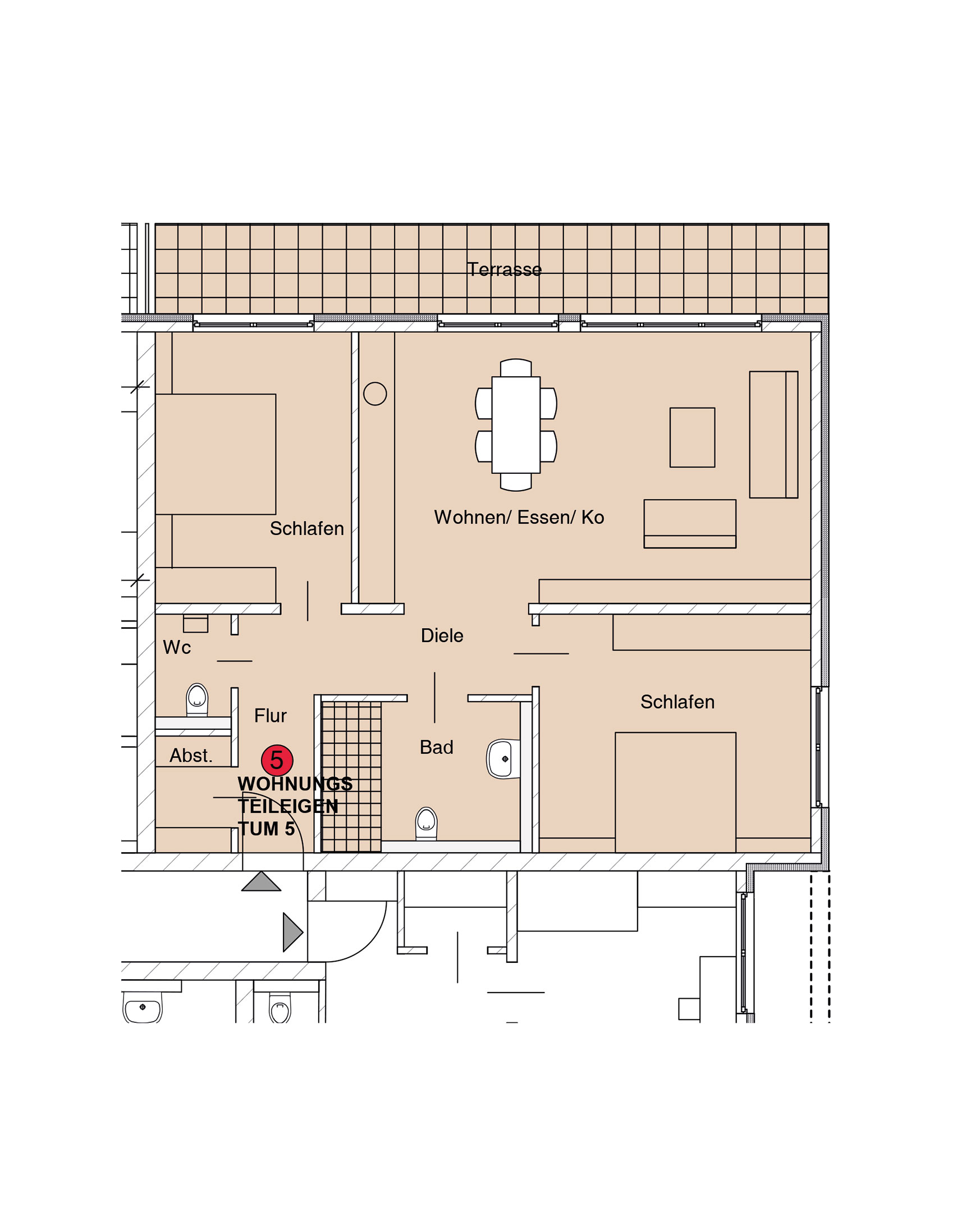 Grundriss einer Wohnung