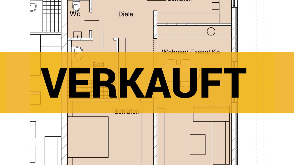 Grundriss einer Wohnung - verkauft