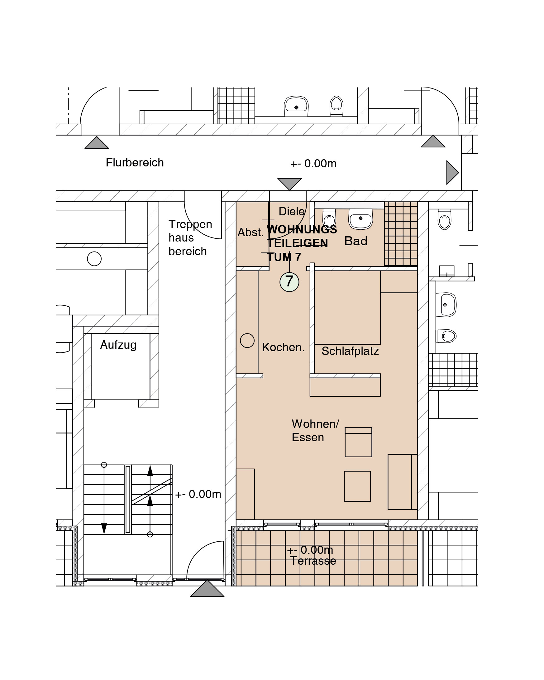 Grundriss einer Wohnung