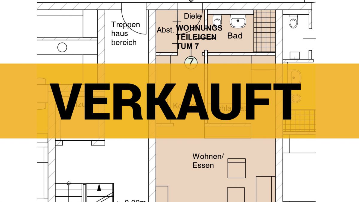 Grundriss einer Wohnung - verkauft