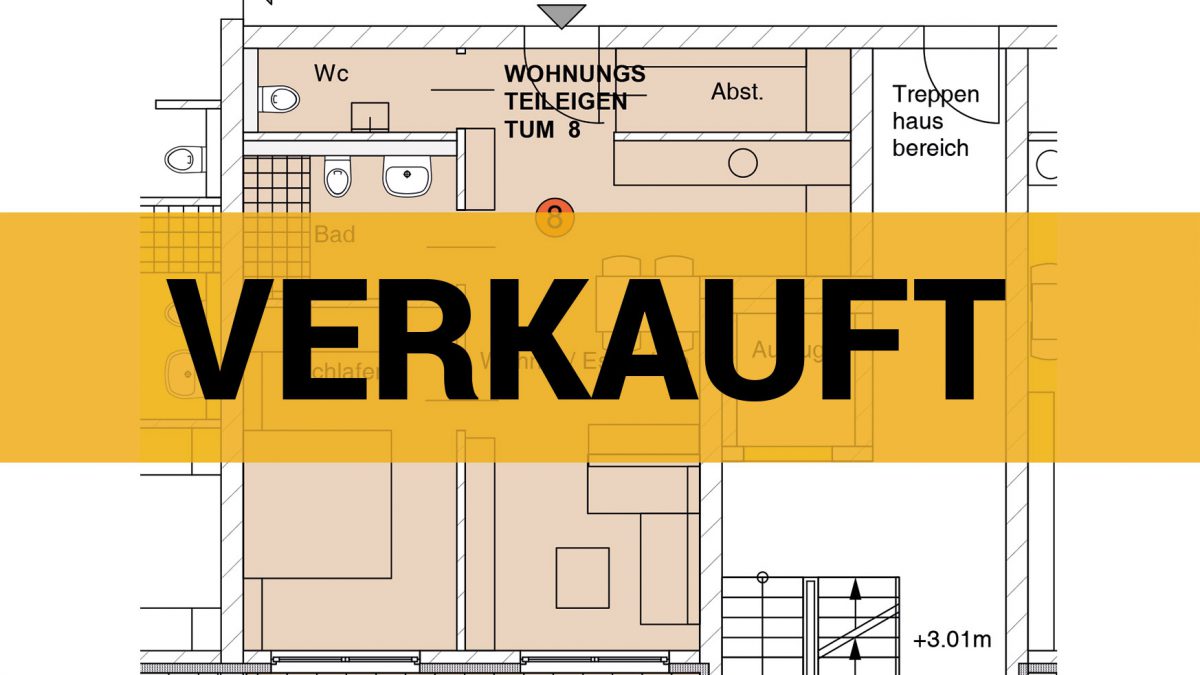 Grundriss einer Wohnung - verkauft