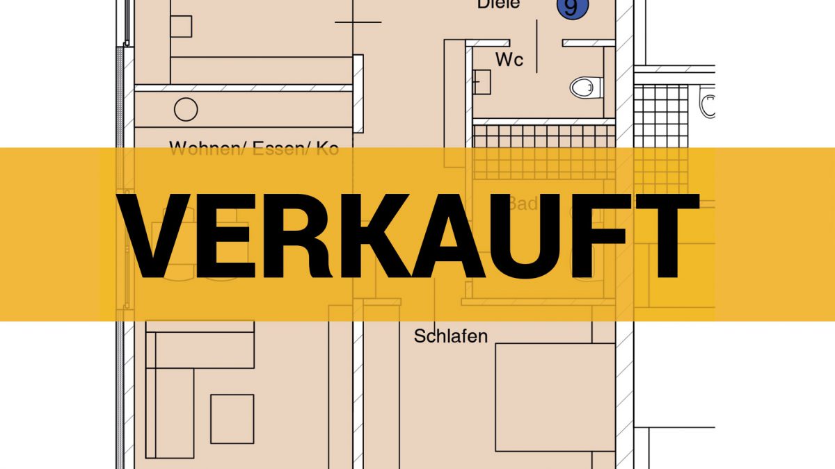 Grundriss einer Wohnung - verkauft