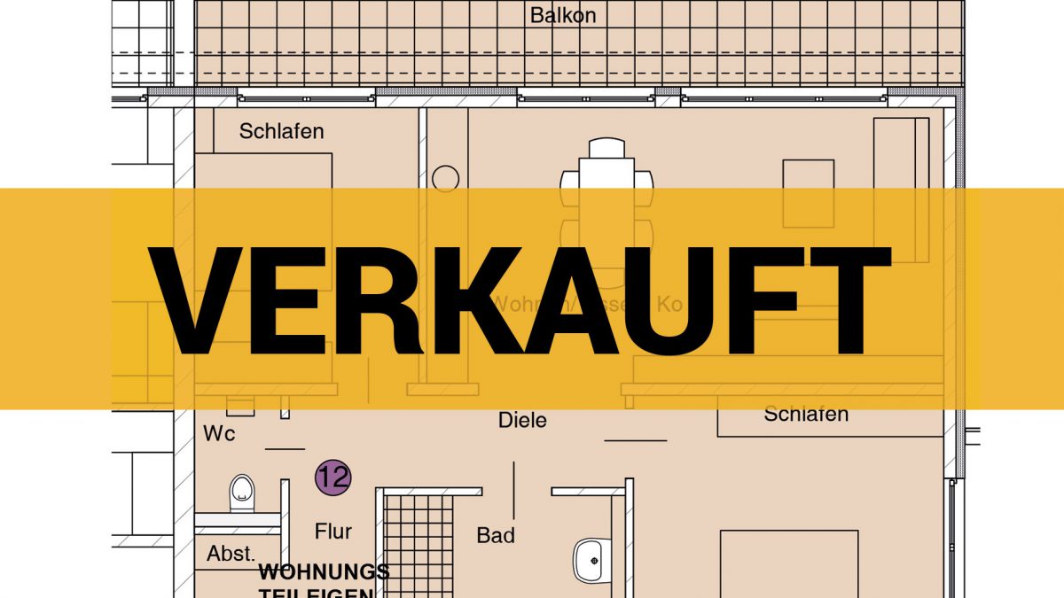 Grundriss einer Wohnung - verkauft