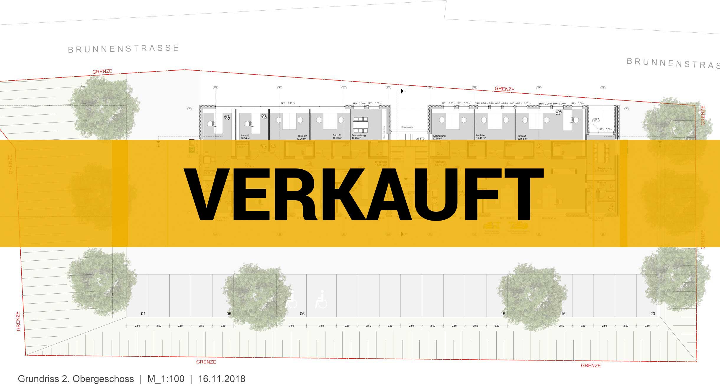 Grundriss einer Wohnung - verkauft